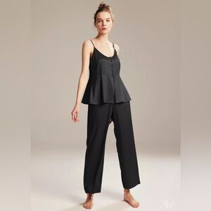 🆕AW Bridal Satin Ruffle Camisole And Pants Set, Size Medium